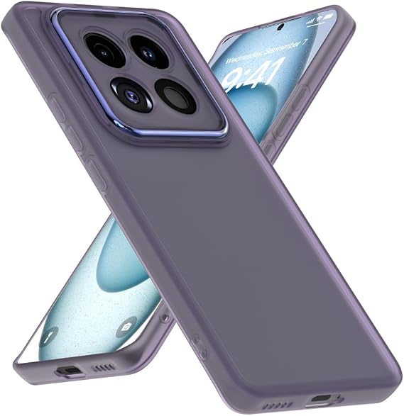 YUXING Case for Xiaomi Redmi Note 15 Pro 5G Mobile Phone Case Transparent with Camera Protection Film Ultra Thin Protective Bumper Slim Case Back Cover - Purple