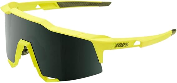 100% Men's Speedcraft Sunglasses,One Size,Green/Yellow