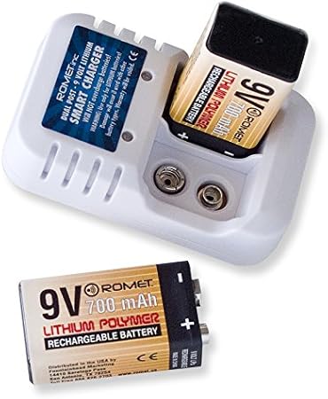 9 Volt Lithium Battery and Charger Set