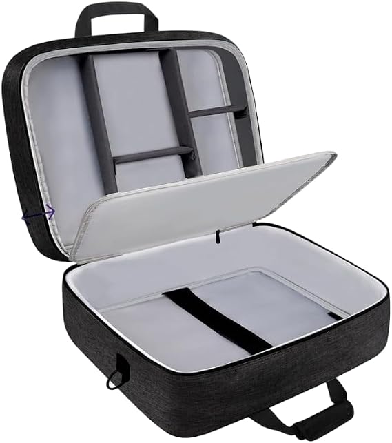 Eawfgtuw Audio Mixer Storage Bag with Adjustable Dividers for RODECaster Pro 2 GOXLR For Pyle Podcast Gear Thickened Foam Case Black 15.5x13x3.5 Inch