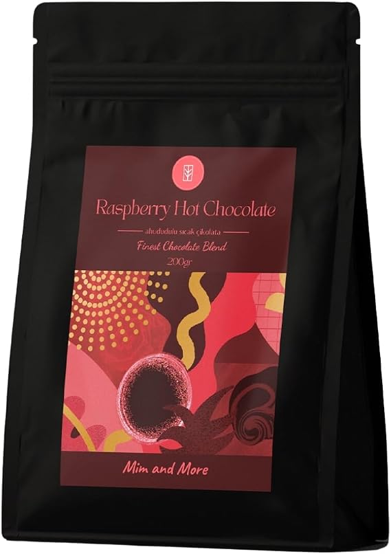 Mim and More Raspberry Hot Chocolate - Ahududulu Sıcak Çikolata, 200 Gr