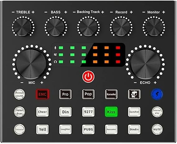 Mixer Audio Live Sound Card V8S USB External Sound Card Bluetooth Microphone Mixer Voice Changer Live