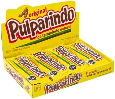 Pulparindo - Pulparindo Original Mexicano - Boemy by De La Rosa – Chuches – Caramelos – Bocadillo de Tamarindo - 20 piezas 14gr.