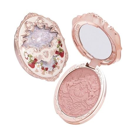 Flower Knows Strawberry Rococo Embossed Blush Natural Long-Lasting Skin Brightening Radiant Complexion (C01)