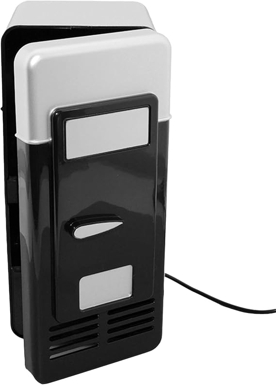 Drinks Cooler 19.5x9.5x9.5cm Plug-in Cooler Appliance ABS Personal Fridge USB Small Fridge Portable And Warmer For Bedroom, Home, Caravan, Car