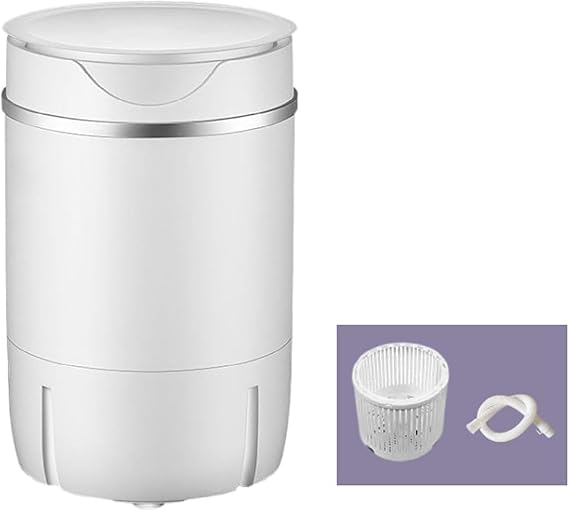 Mini Washing Machine Small Portable Washing Machine with Dehydration Function Sterilizing Function Blu-ray Sterilization Space Saving Simple Baby Clothes Socks Underwear Washing Small Washing Machine