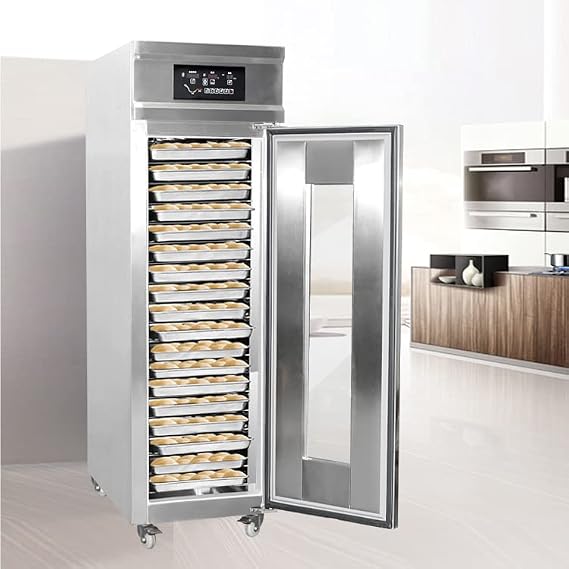 Kolice Commercial Auto Dough Baking Proofer Machine,Baking Equipment,Food Preserver Integrated Cooling,Thawing,Keep Fresh and Fermentation Function-18 Tray,650L,Temperature Range: 0C to 45C