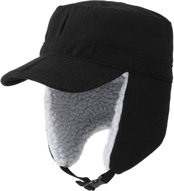 Winter Windproof Ear Flap Hats Denim Baseball Cap Ushanka Trapper Hat Men&Women Fashion Cap
