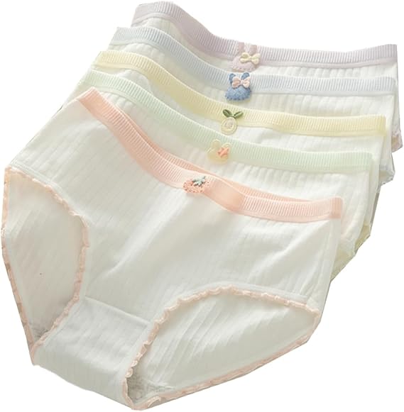 5 Packs Breathable Cotton Kawaii Japanese Schoolgirl Teen Girls Panties Anime Women Lolita Underwear Cute Panty Brief