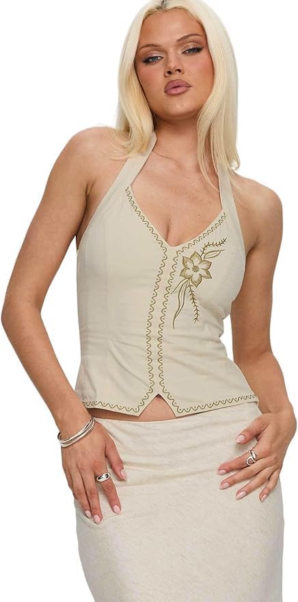 Princess Polly Mens Gustavo Top Beige
