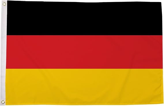 Germany Flag 5ft x 3ft (150cm x 90cm) - German National Flag for Garden Display, Weather Resistant Polyester Outdoor Flag, European Country Banner