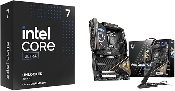 Intel Ultra 7 Desktop Processor 265KF - 20 cores (8P+12E) & MSI Z890 Gaming Plus WiFi Gaming Motherboard (Supports Core Ultra Series 2 Intel Processors, LGA 1851, DDR5, Thunderbolt 4, ATX)