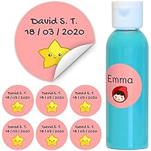 Haberdashery Online - 28 Customizable Adhesive Labels, 3cm Diameter Round Stickers, Safe for Microwave and Dishwasher, Ideal for Marking Personal Items, Basic Pink, Vinyl Material.