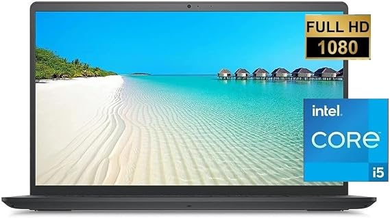 Dell 2023 Inspiron 15 Business Laptop, 15.6" 1920x1080 FHD, 12th Gen Intel i5-1235U 4.4 GHz, 8G RAM, 256GB SSD. Win 11 Home, Webcam,Bluetooth, Carbon Black