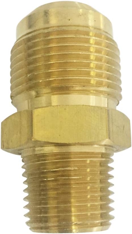 Brass Flare Half-Union 1/2" NPT Male x 1/2" OD SAE 45 Degree Flared Tube Fitting, 1pc
