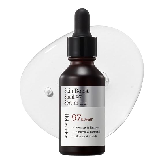 JMsolution Skin Boost Snail 97% Serum (1.01 fl.oz.) | High-Concentrated 97.4% Snail Mucin | Clinically Proven for Firmness & Elasticity | Intense Hydration & Repair | Korean Skin Care