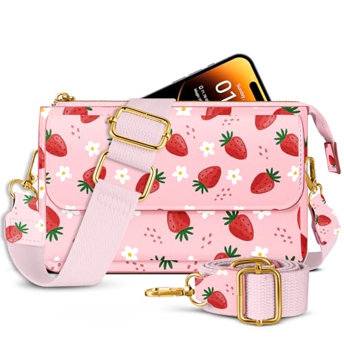 Miss Adola Small Crossbody Bag for Women Phone Purse Wallet - Leather Cellphone Purse Bag with Adjustable Shoulder Strap