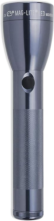 MagLite ML50L 2-Cell C LED Flashlight, Adjustable Beam, High & Low Modes, Water-Resistant - Gray