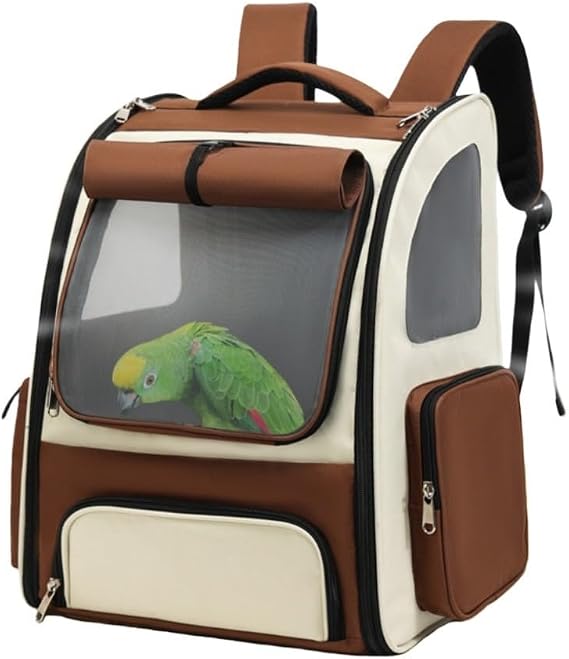 Bird Carry Backpack Foldable with Viewing Window with Perch and Bait Holder Lightweight Waterproof Pad for Walking Travel A,Bird Bag