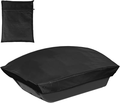 Snow Sled Travel Cover, 62.3x27.56x7.87in 600D Oxford Cloth Waterproof Ice Fishing Sled Cover Durable Jet Sled Cover for Camping Fishing Hunting Protect Your Gear from Snow MudBlack