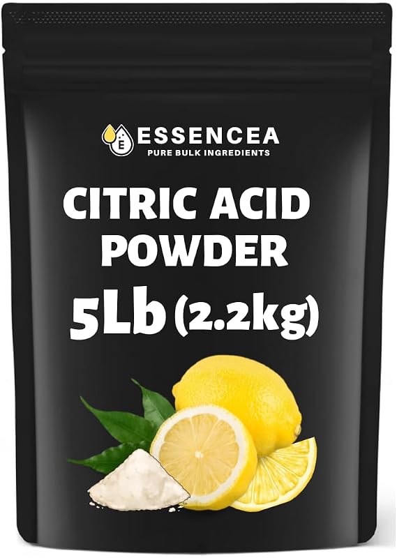 Citric Acid 2.2kg Pure Bulk Ingredients | Non-GMO | 100% Pure Citric Acid Powder [Packaging May Vary]