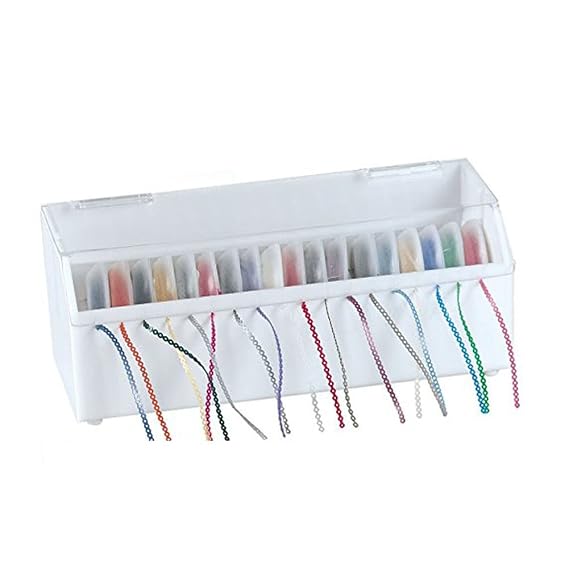 Power Chain Organizer Case Dental Orthodontic Elastic Rubber Band Holder Dispenser with Lid