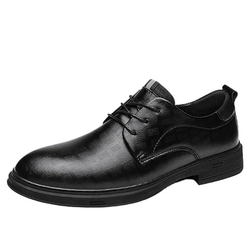 Men Oxford Dress Shoes Spanish Leather Working Plain Toe Wedding Anti-Slip Slip Resistant Rubber Sole Shoe Vintage Lace Up