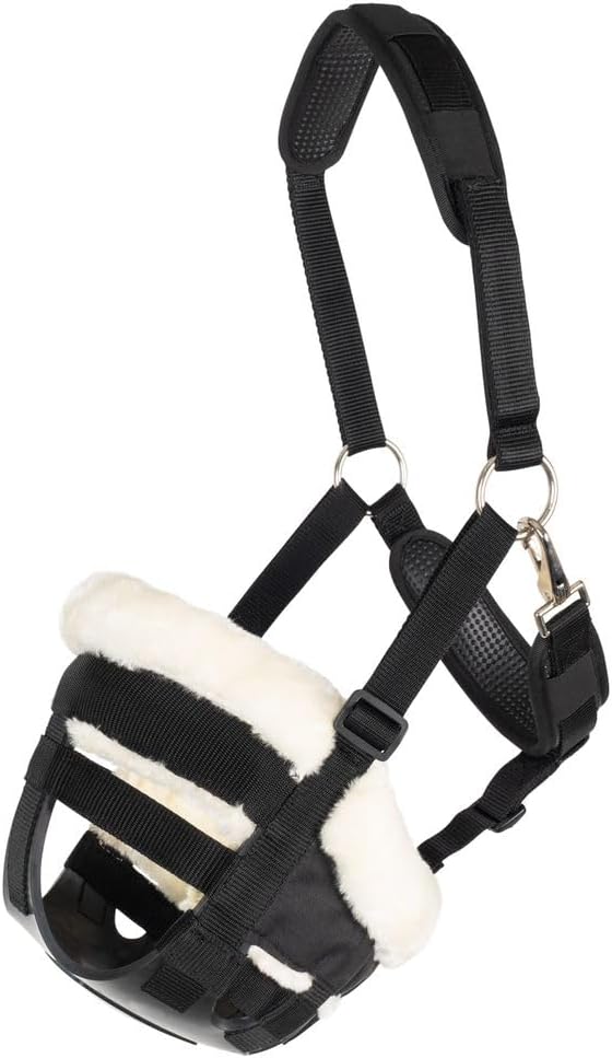 Schneiders Breathe Rite Fleece Lined Grazing Muzzle for Horses | Adjustable and Comfortable Design with Breakaway Safety Crown | Size Cob