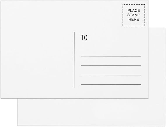 Blank Postcards for Mailing 48 Pack, Goefun 4x6 White Printable Post Cards | 300 GSM Blank Post Cards Bulk for Thank You Notes, DIY Greetings, Invitations, and Art Projects
