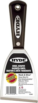 HYDE Hyde-02400 02400 2400 Stiff Chisel Scraper, 3", 3 Inch, No Color