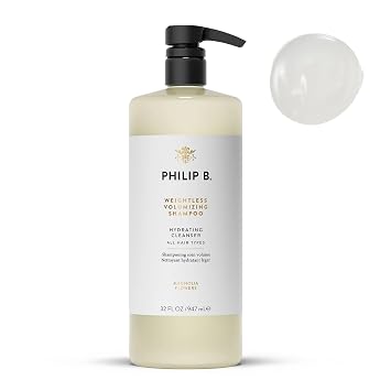 PHILIP B Weightless Volumizing Shampoo, 32 fl. oz. (947 ml) - Removes Oil and Product Build-Up, Adds Extra Body, Bounce and Shine
