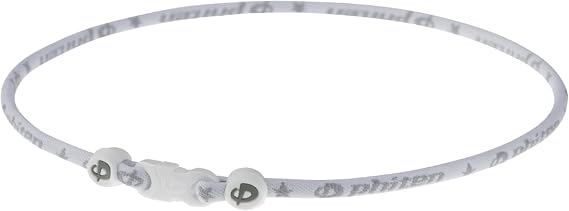 Phiten Star Titanium Necklace - White 22 Inch