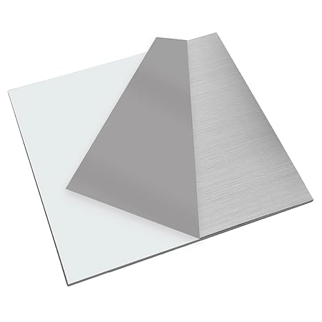 KANABI 2PCS 304 Stainless Steel Sheet Metal 15cm x 15cm x 1mm, Thickness 1mm, 304 Square Stainless Steel Plates for DIY Craft Model Repair Engraving Punching Drilling Cutting