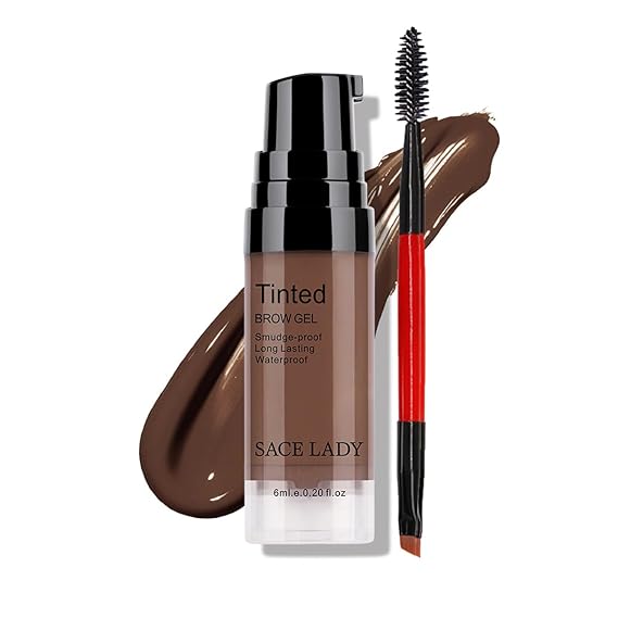 SACE LADY 3D Eyebrow Gel Waterproof, Ash Brown, 0.2Fl Oz