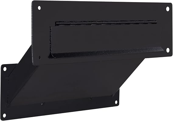 Durabox Through The Wall Drop Chute Adjustable Two Piece Steel Deposit Drop Slot for Documents, Letters, Payments and Other Non-Bulky Items and Mail D100 (Black)