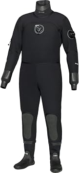 Bare D6 HD Pro Dry Mens Drysuit (Black, 2X Large)