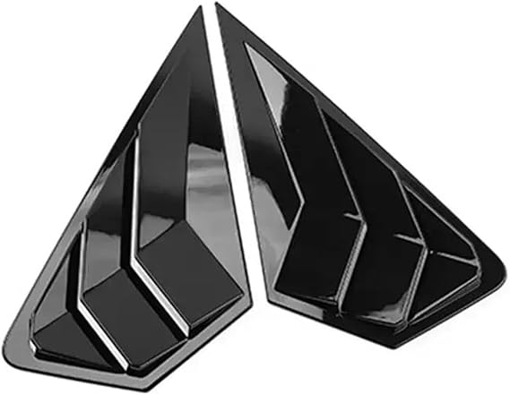 Car Rear Shutter Cover Trim,Fit For Ford, Mondeo Fusion 2022 2023 Sticker Vent Scoop Louver window louvers for car(Gloss Black)