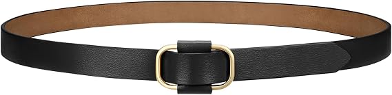 Women Leather Belts for Jeans Pants Fashion Gold Square Buckle Belt Ladies Dresses Casual Waist Belt
