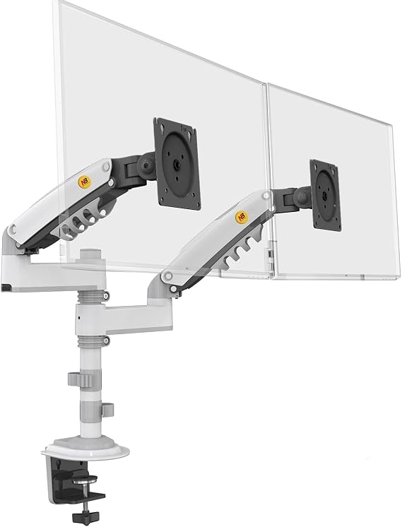 North Bayou NB H180 Ergonomic Profosyonel 17-35 inch Monitör Standı 2026 Versiyon (Beyaz)