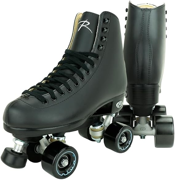 Riedell Boost Indoor Quad Roller Skates for Men and Women | Retro Build - Beginner to Seasoned - Roller Skates, Comfortable Fit, Strong Ankle Support, ABEC-5 Bearings