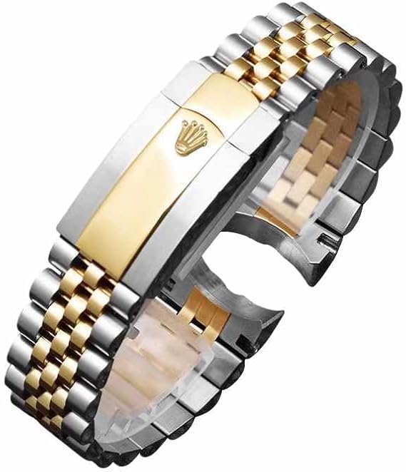 Solid Stainless Steel Watch Band – Replacement Watch Bracelet with Deployment Clasp for Rolex Datejust 36mm & 41mm