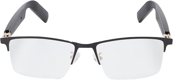 Smart Bluetooth Glasses, Voice Control Wireless Sunglasses with IP54 Mic Speaker for Travel Outdoor Commuting