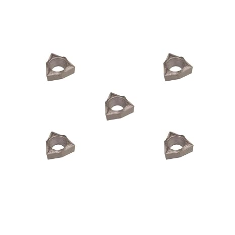 THINBIT 5 Pack MBEIW04D5C MBE Series, 0.004" Radius, Molded Chipbreaker, TiN Coated Carbide Boring Insert for Stainless Steel Without Interrupted cuts.