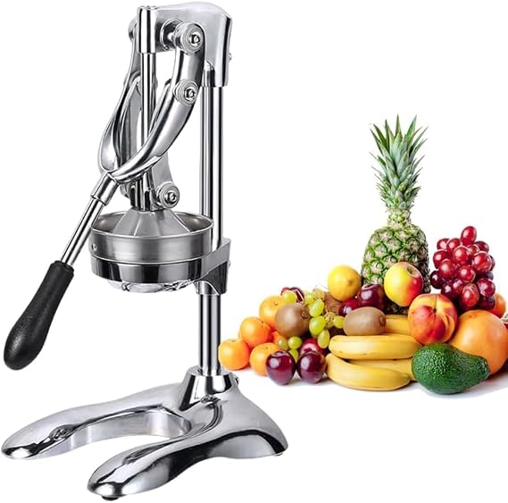 Stainless Steel Commercial Citrus Juicer Hand Press – Heavy Duty Manual Fruit Extractor For Pomegranate, Orange, Lemon, And Lime(Color:Silver)
