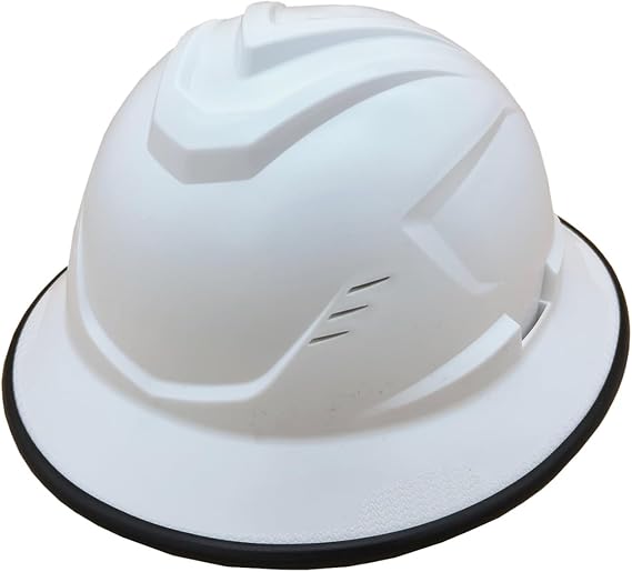 C1 Series Cooling Full Brim Hard Hat, Multi Vented Safety Hard Hat with 4 Point Ratchet Suspension, Sweatband, Tote & Edging, Hard Hats for Men, Made in USA