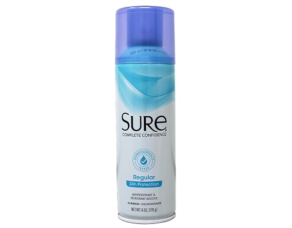 Aerosol Anti-Perspirant and Deodorant - Regular by Sure for Unisex - 6 oz Deodorant Spray