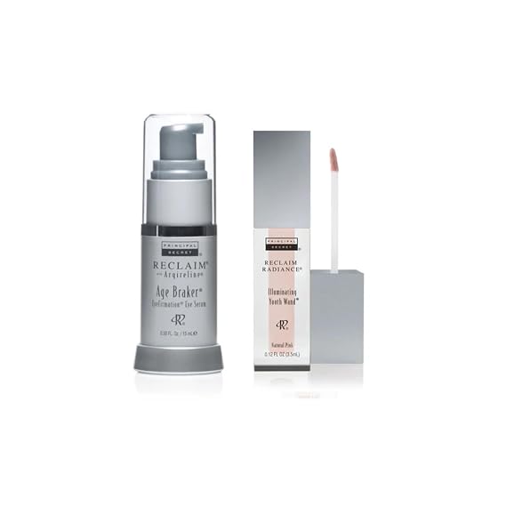 Principal Secret Reclaim Bright Eyes Set - Age Braker EyeFirmation Serum (0.5 oz) & Illuminating Youth Wand - Anti-Aging Eye Care System with Argireline, Peptides & Light-Diffusing Technology