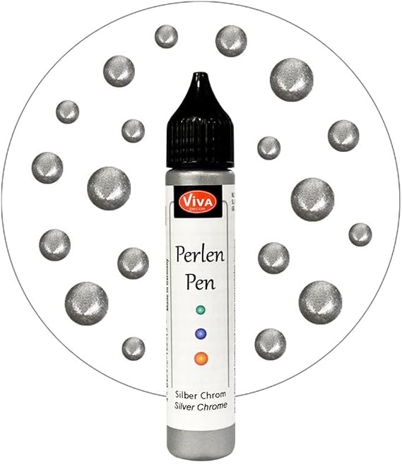 Viva Decor 25ml Pearl Pen, Silver Chrome