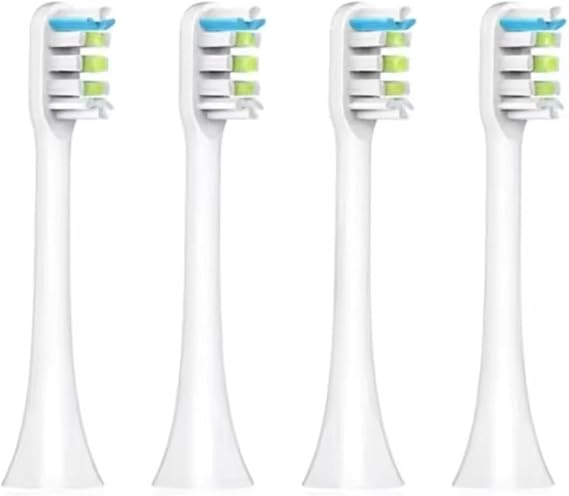Electric Toothbrush Accessory Toothbrush Head. Compatible for SOOCAS X1 X3 X3U X5 Sonic Electric Toothbrushes(White 4 pcs)