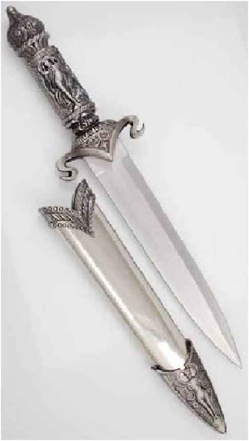 AzureGreen Novelty Athame Knife Flowing Goddess Beautiful Designed Hilt and Sheath Blade 13in Overall,Stainless Steel